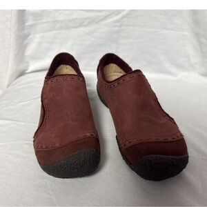 Keen Women's Mules in Burgundy and Black